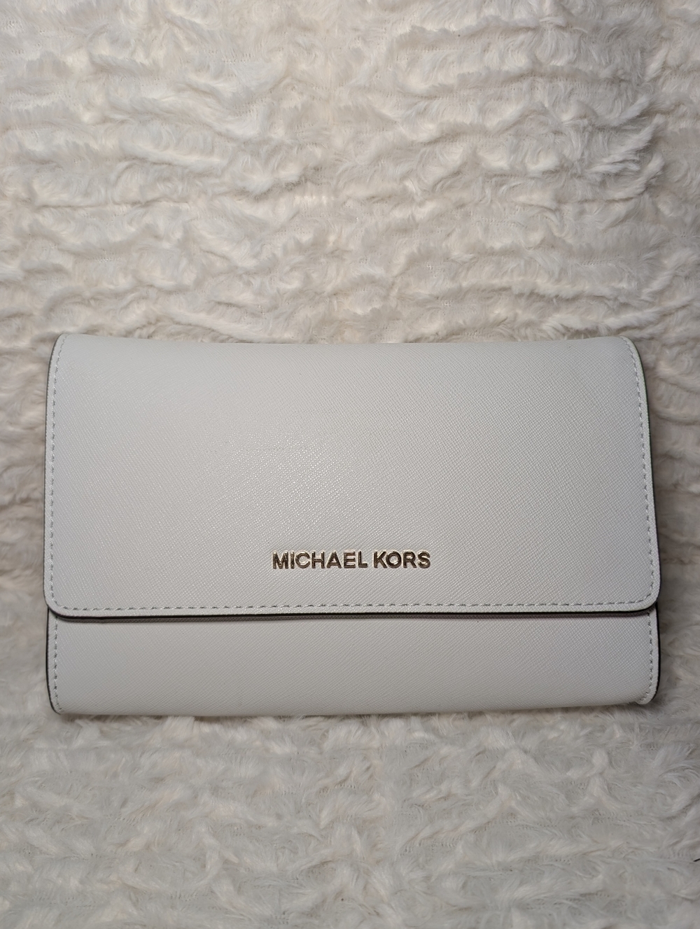 Michael Kors White Leather Crossbody
